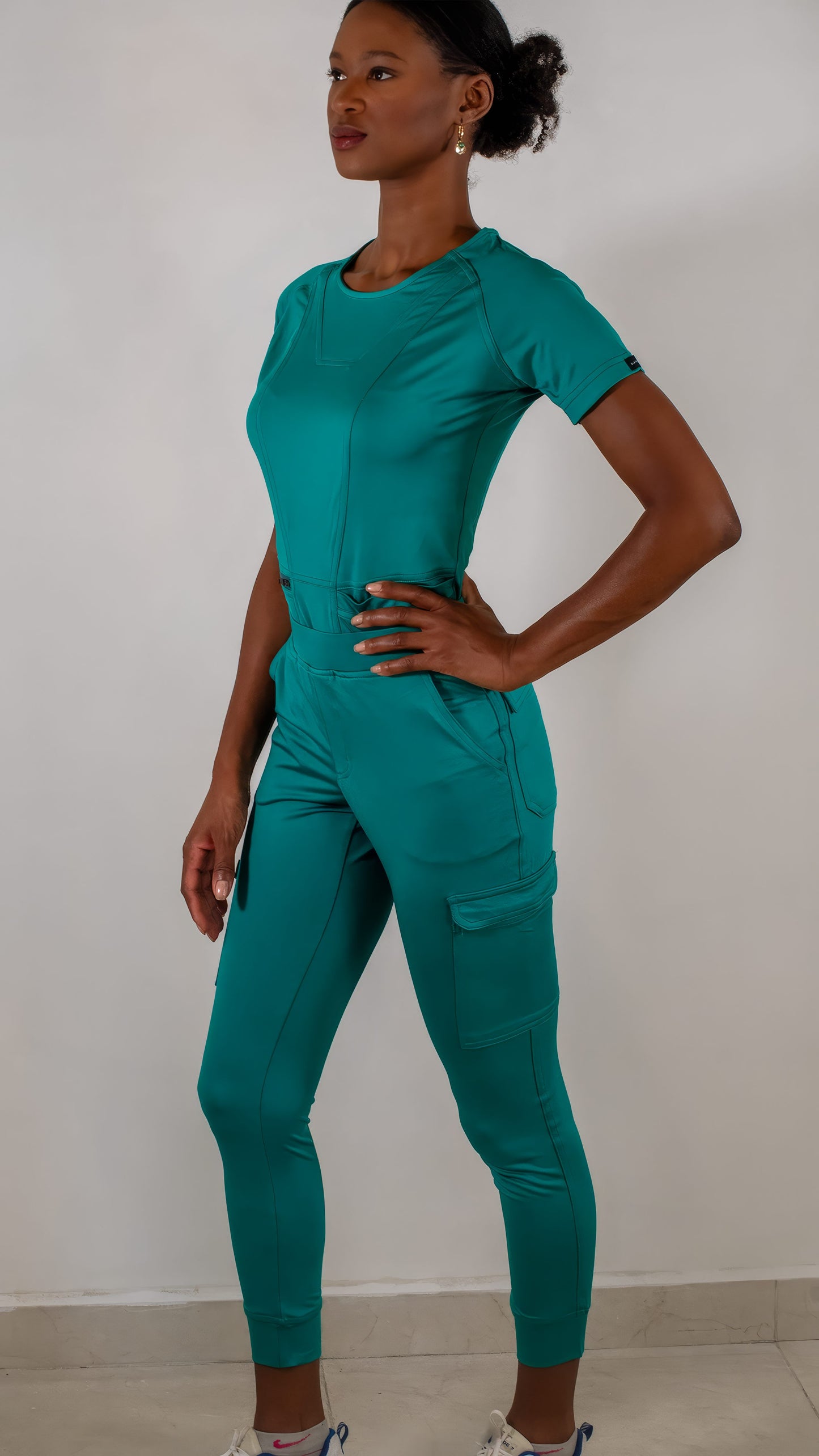 Women's Top 901 Surgical Green, Super Stretch Scrubs