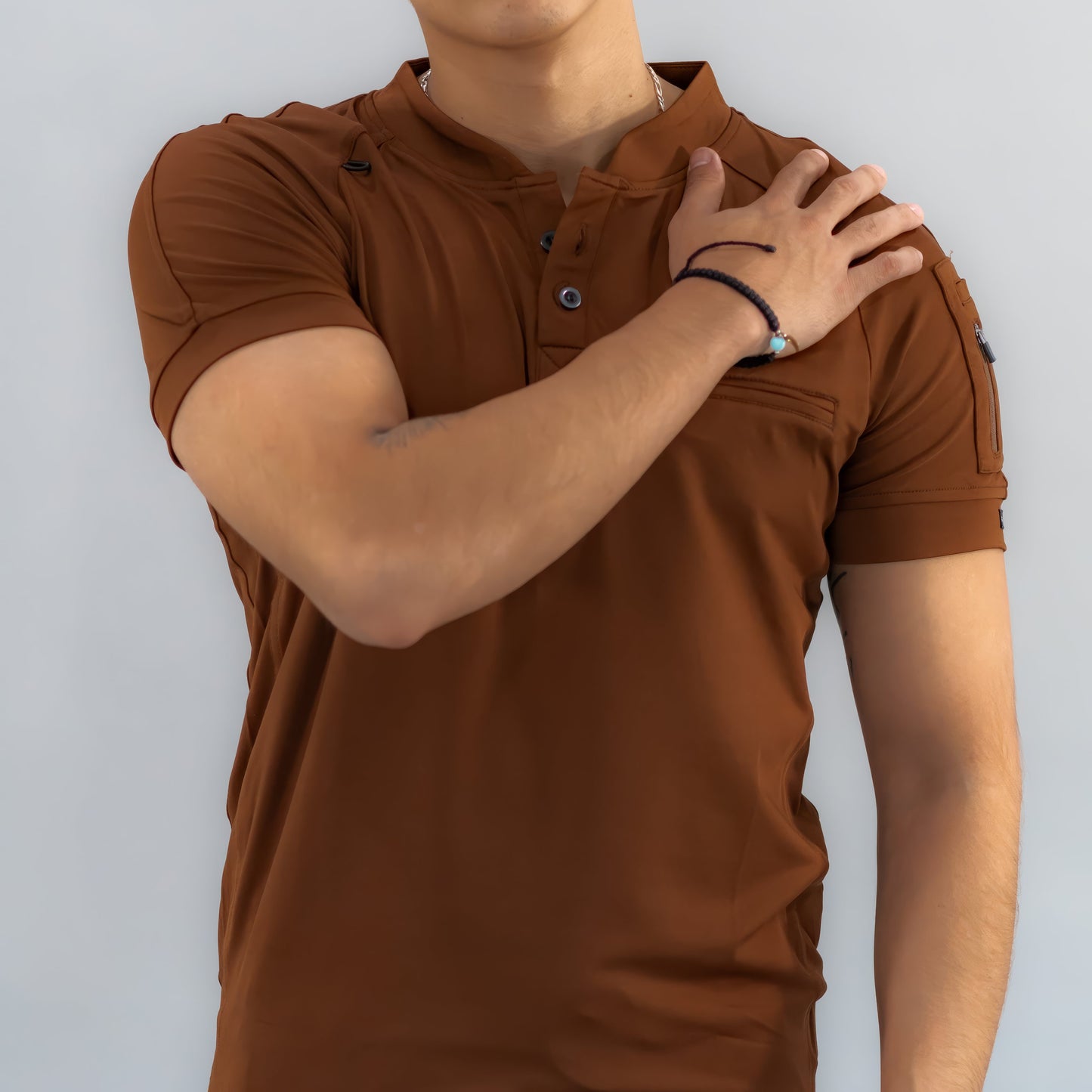 Men's Top 901 Brown Super Stretch, Scrubs 901