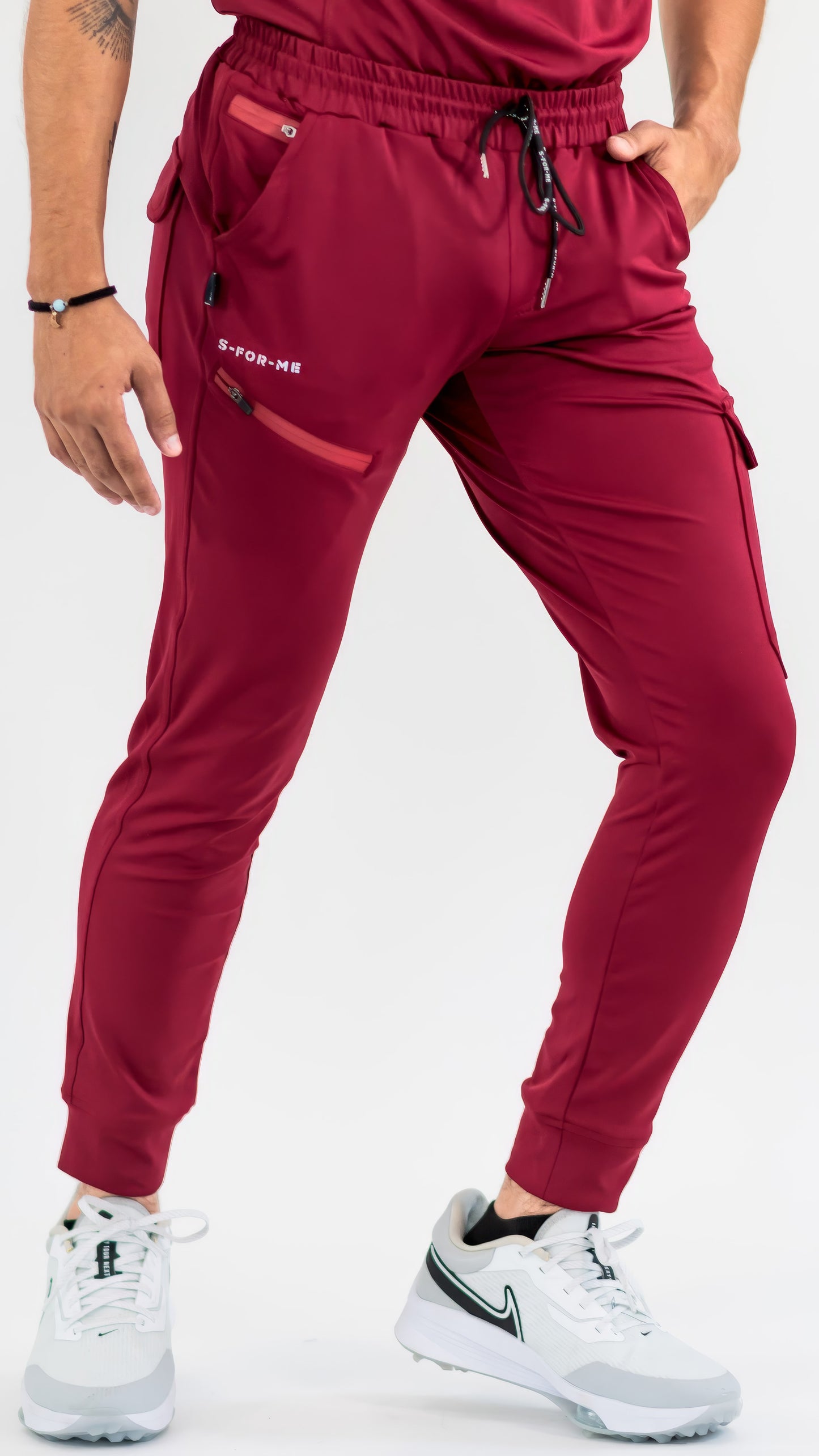 Men's Jogger 905 Burgundy, Scrubs Super Stretch