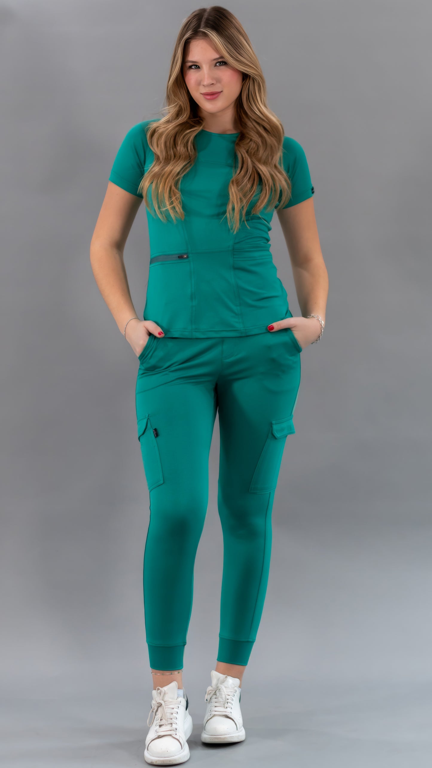 Women's Top 901 Surgical Green, Super Stretch Scrubs