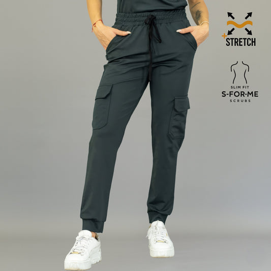 Women's Oxford Gray Scrub Jogger Pants | Super Stretch 4-Way | Style 910