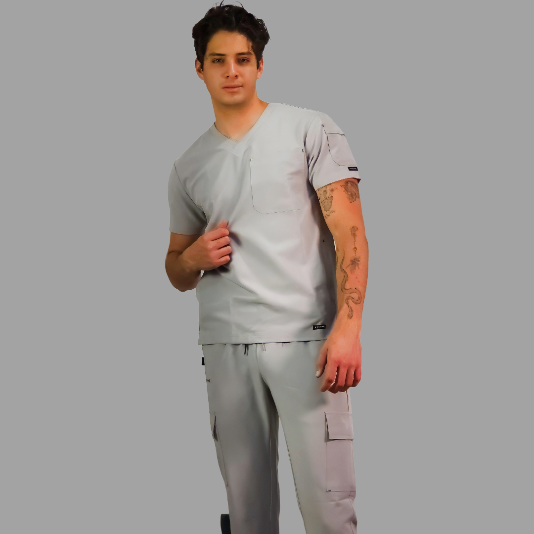 Men’s Scrub Top style 300 Pearl Gray