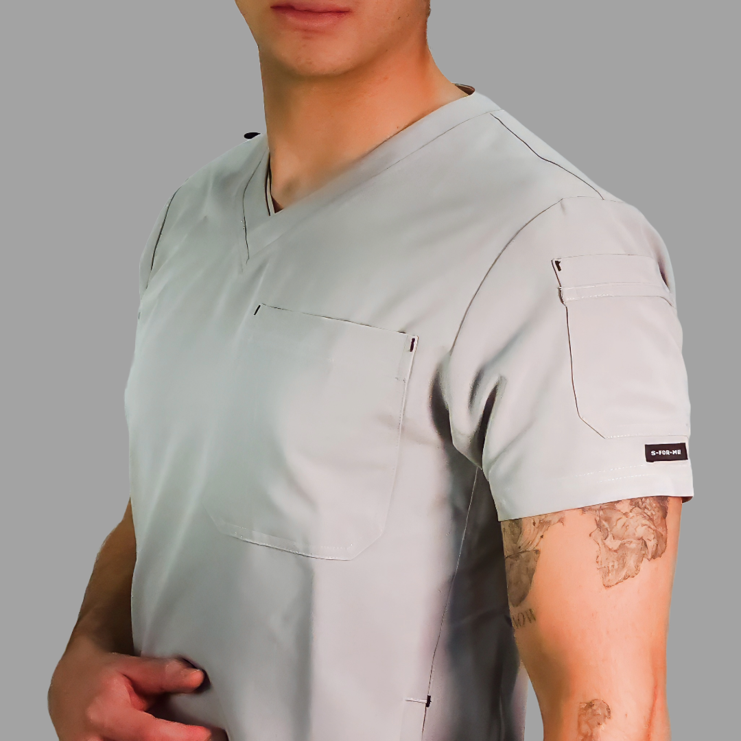 Men’s Scrub Top style 300 Pearl Gray