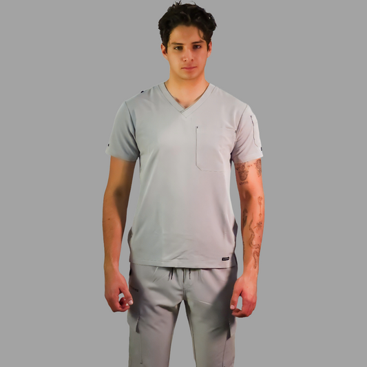 Men’s Scrub Top style 300 Pearl Gray