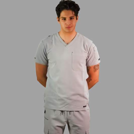 Men’s Scrub Top style 300 Pearl Gray