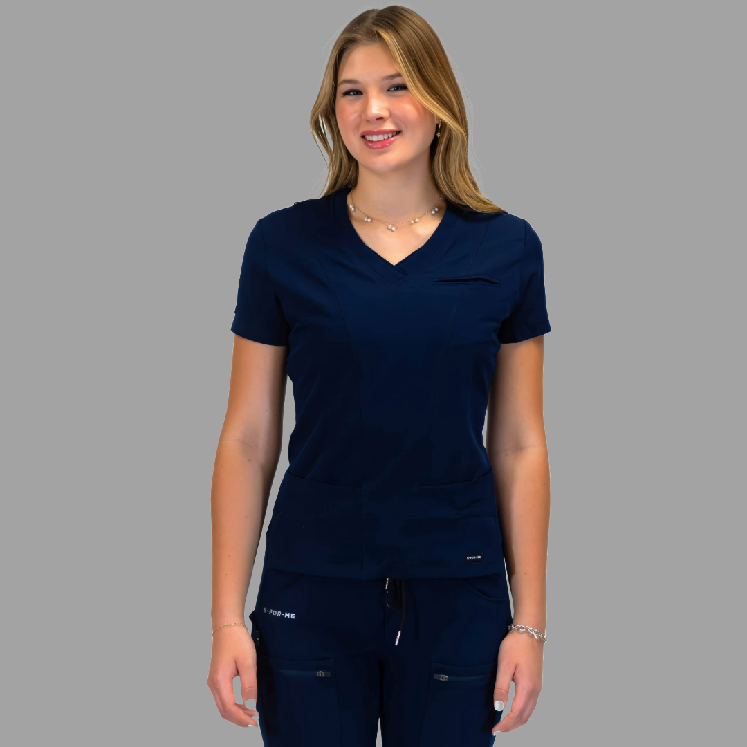 Women’s Waterproof Navy Top, Scrubs style 300