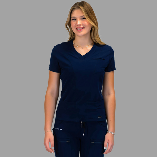 Women’s Waterproof Navy Top, Scrubs  style 300