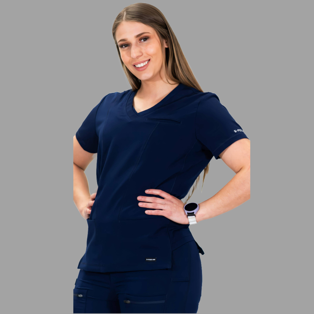 Women’s Waterproof Navy Top, Scrubs style 300