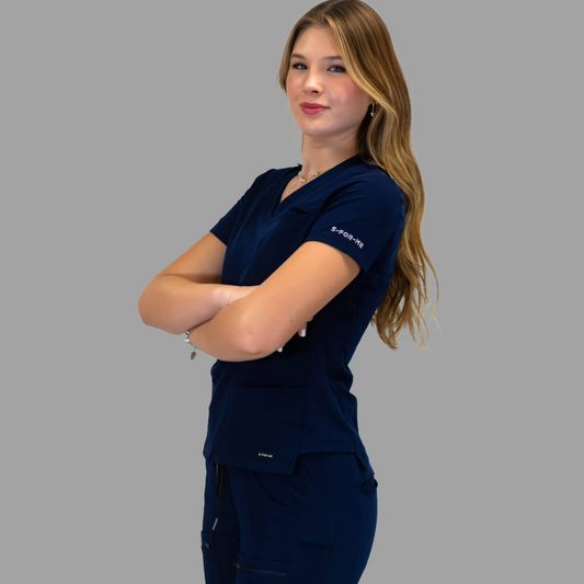 Women’s Waterproof Navy Top, Scrubs  style 300