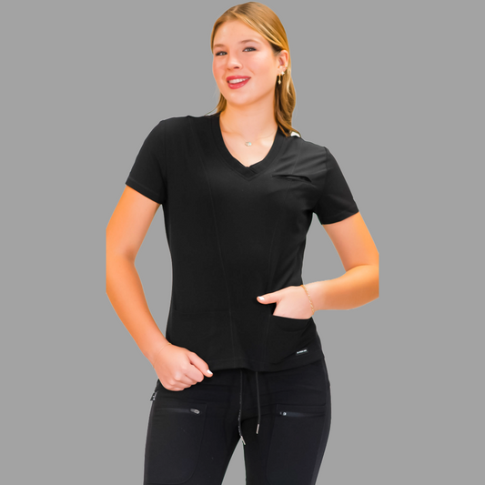 Women’s Waterproof Black Top, Scrubs style 300