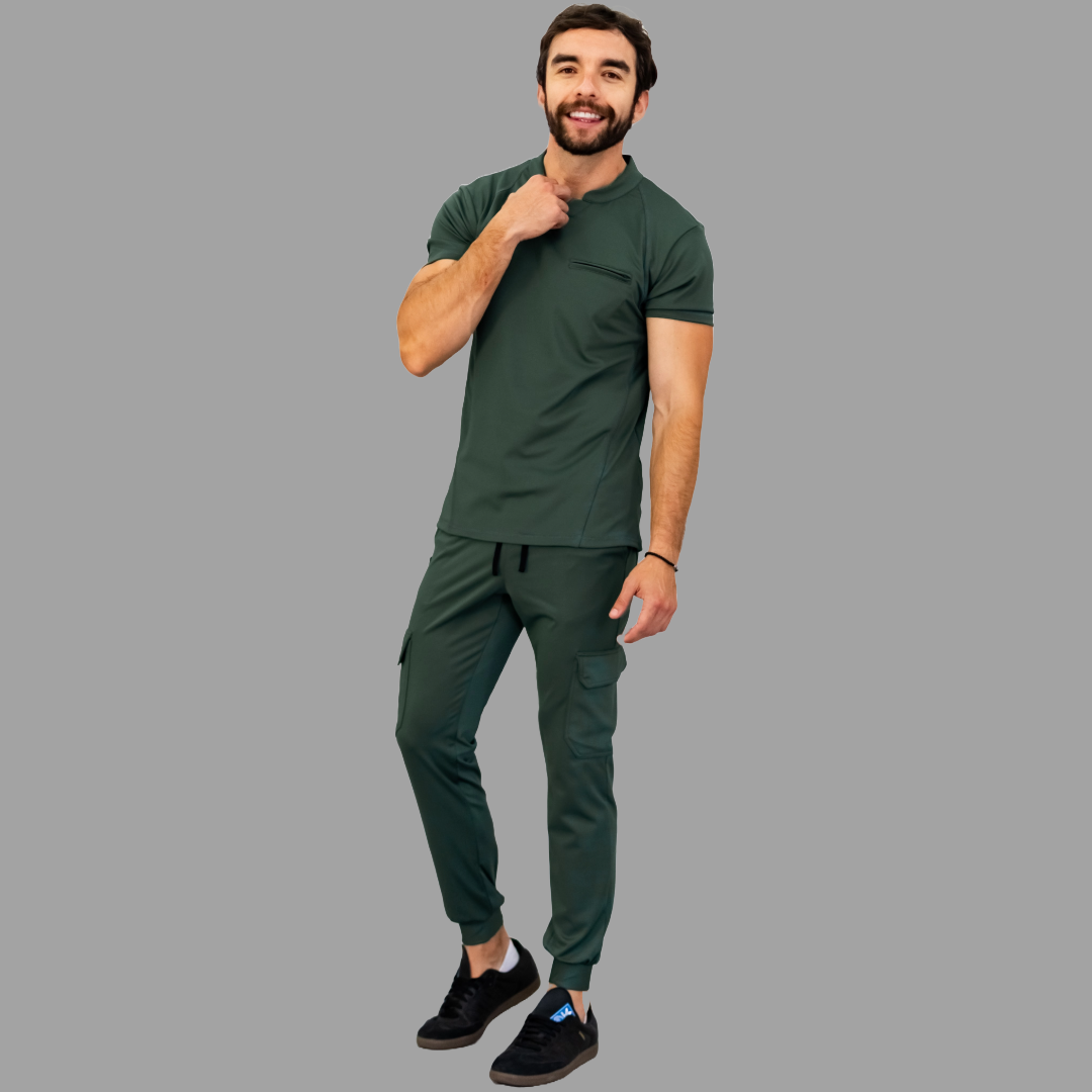 Men's Top 910 Olive Green Super Stretch, Scrubs 910