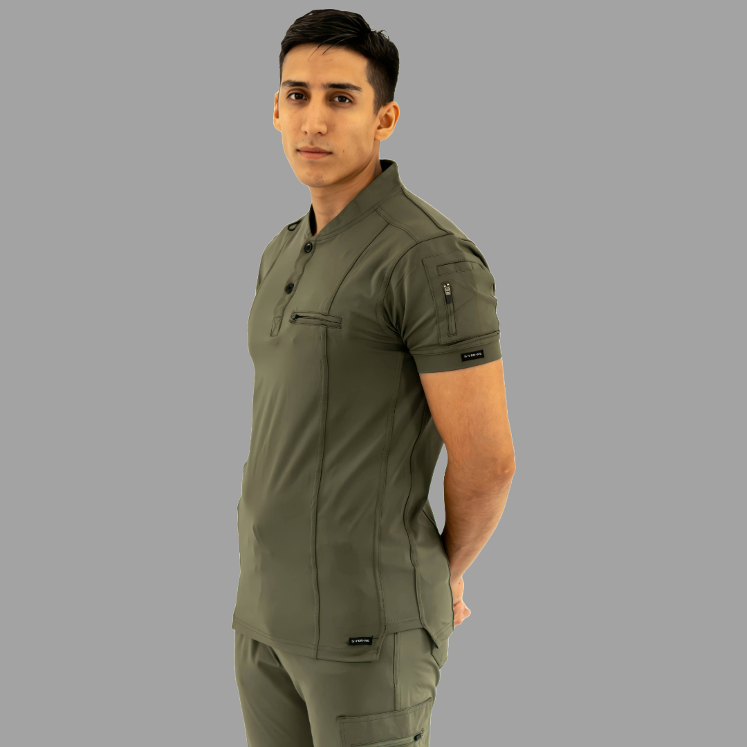 Men's Top 930 Olive Green Super Stretch, Scrubs 930