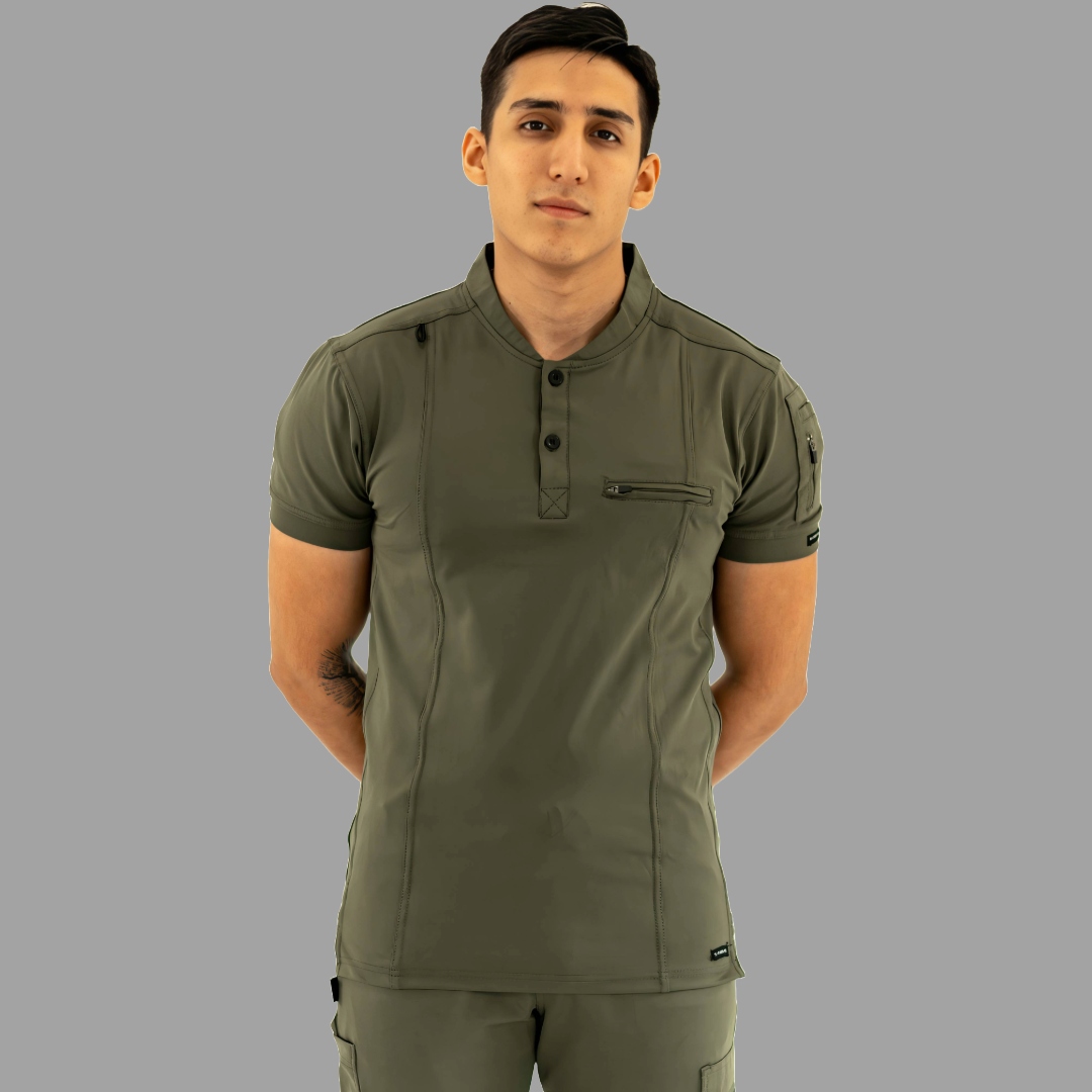 Men's Top 930 Olive Green Super Stretch, Scrubs 930