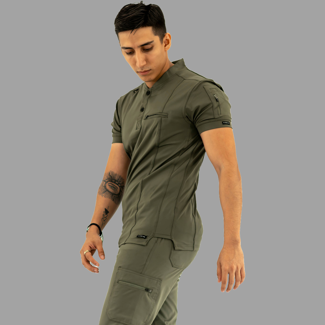 Men's Top 930 Olive Green Super Stretch, Scrubs 930