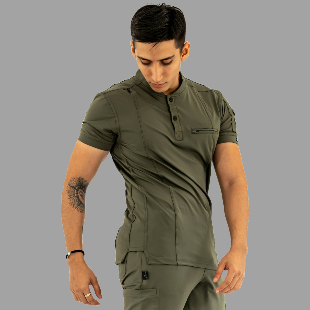 Men's Top 930 Olive Green Super Stretch, Scrubs 930