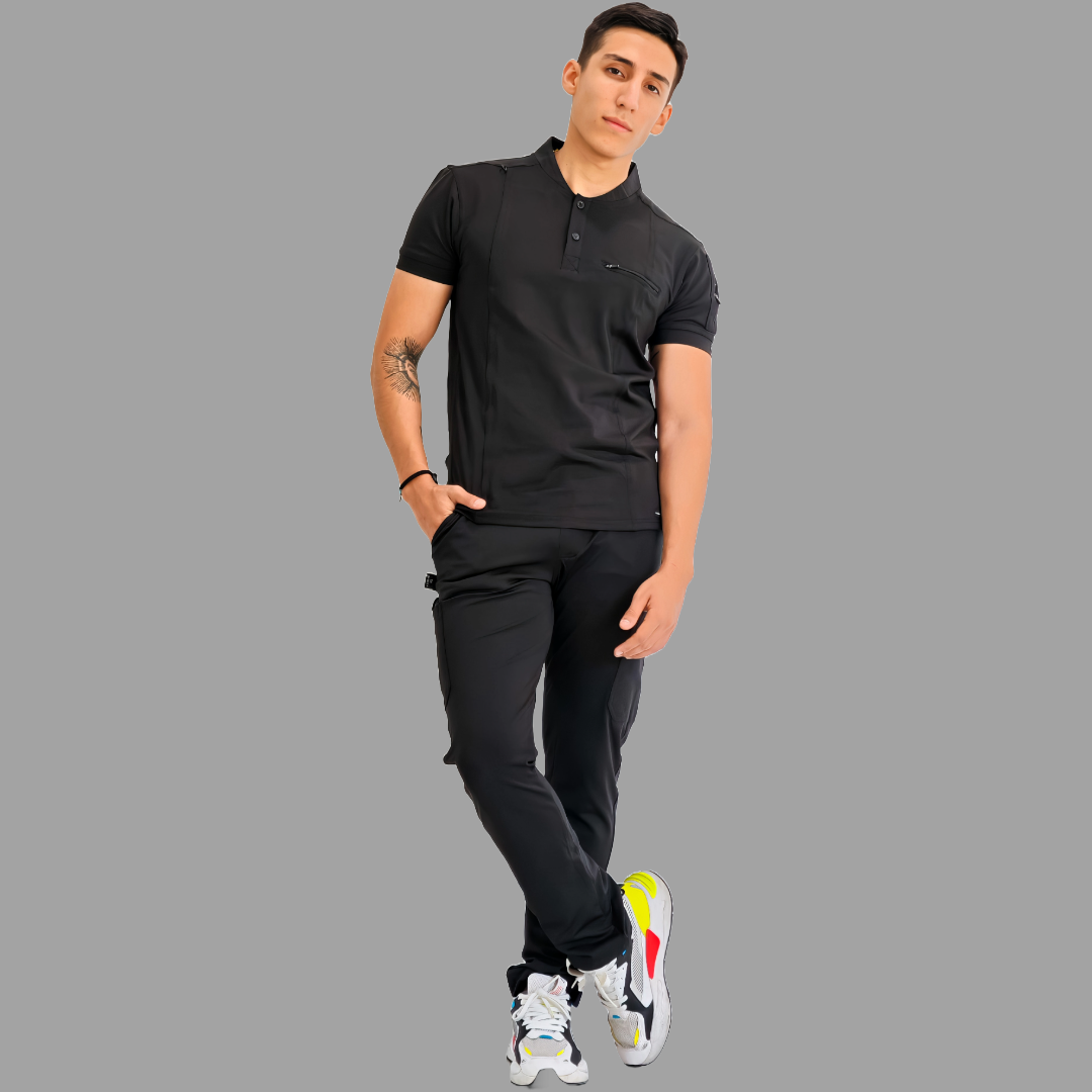 Men's Top 930 Black Super Stretch, Scrubs 930