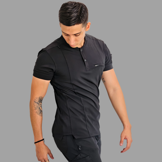 Men's Top 930 Black Super Stretch, Scrubs 930