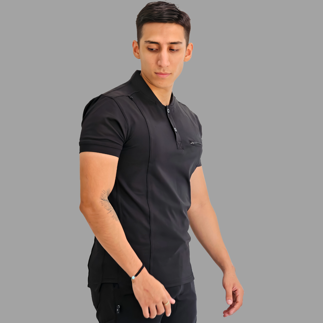 Men's Top 930 Black Super Stretch, Scrubs 930