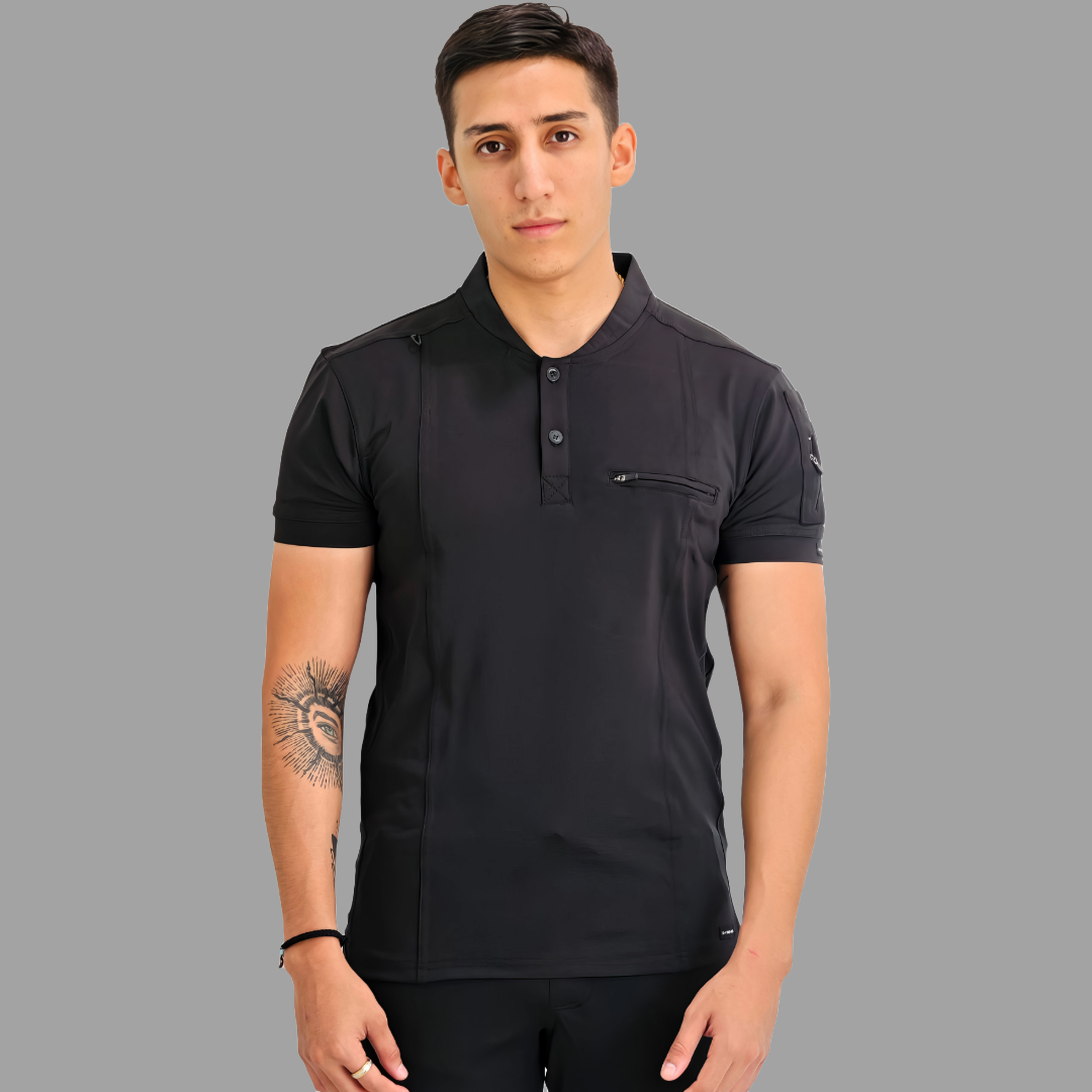 Men's Top 930 Black Super Stretch, Scrubs 930