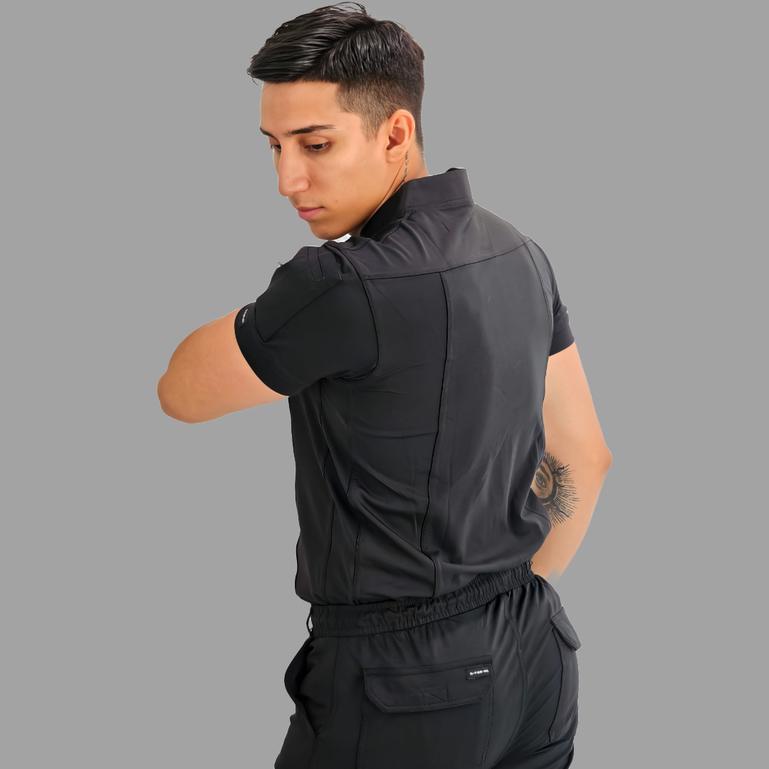 Men's Top 930 Black Super Stretch, Scrubs 930
