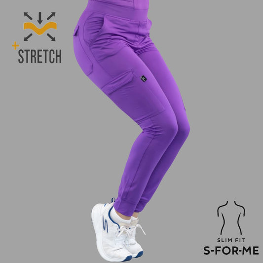 Women's Jogger Pants 901 Purple, Super Stretch Scrubs