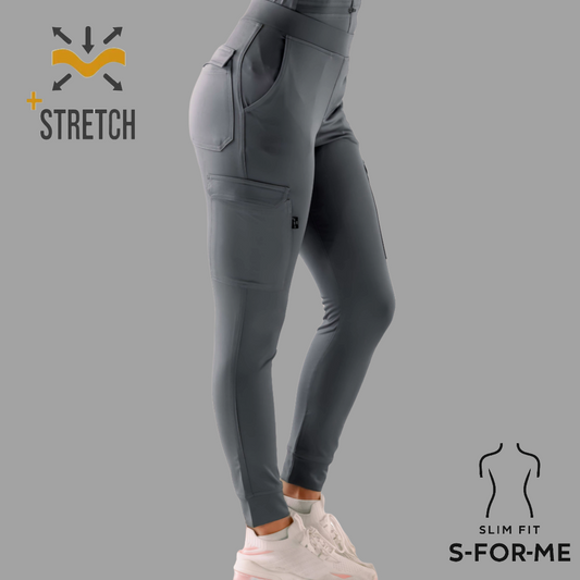 Women's Jogger Pants 901 Oxford Gray, Super Stretch Scrubs