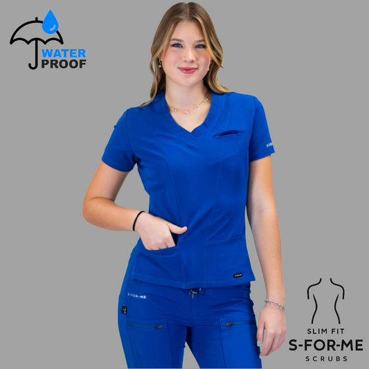 Women’s Waterproof Royal Blue Top, Scrubs style 300