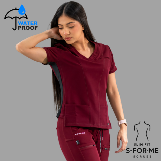 Women’s Waterproof 301 Burgundy/Black Top, Scrubs style 301