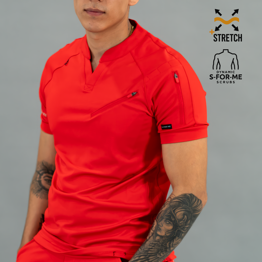 Men's Top 905 Red, Scrubs Super Stretch