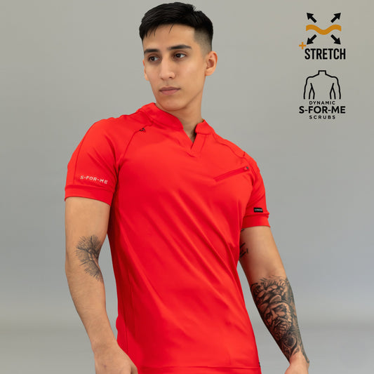 Men's Top 905 Red, Scrubs Super Stretch