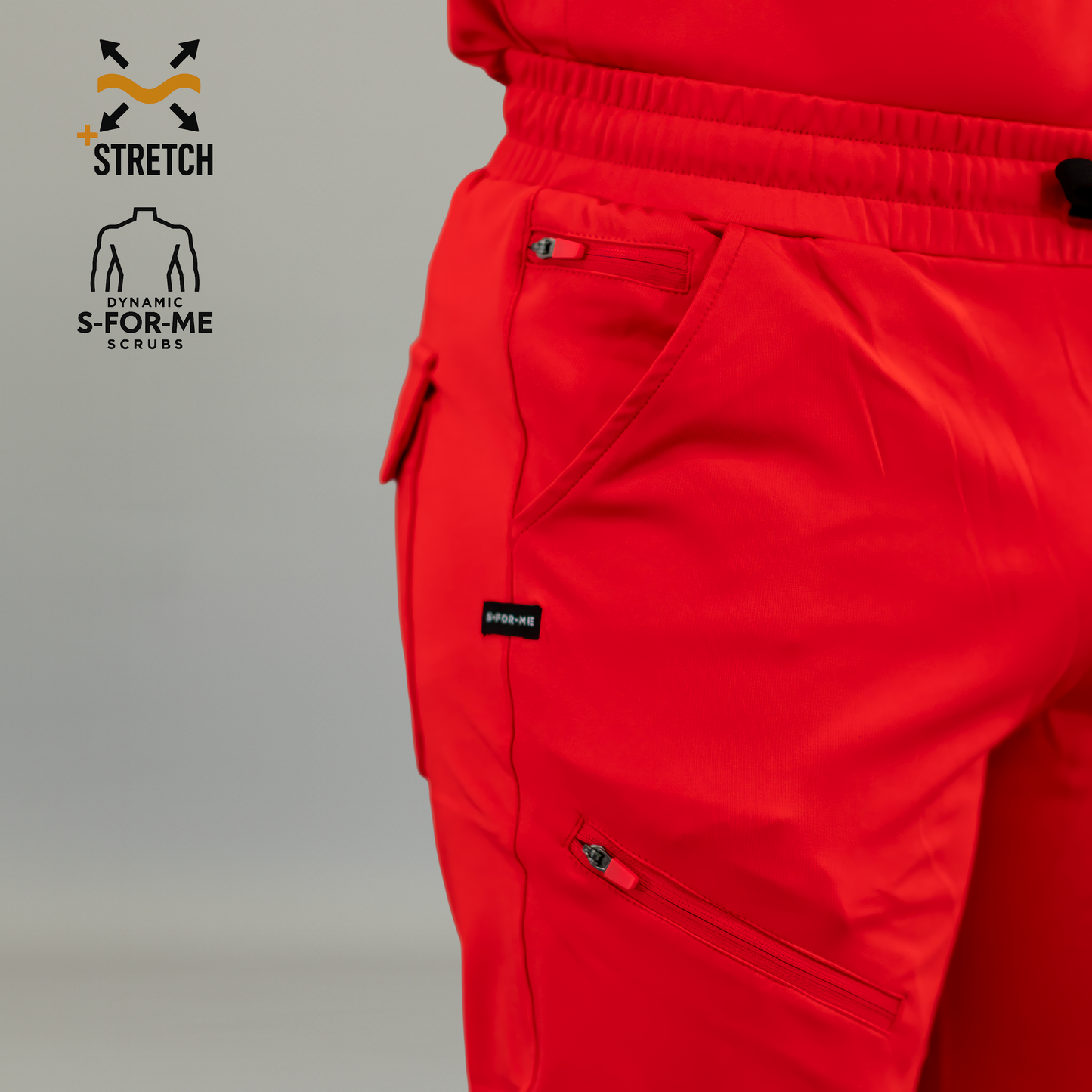 Men's Jogger 905 Red, Scrubs Super Stretch