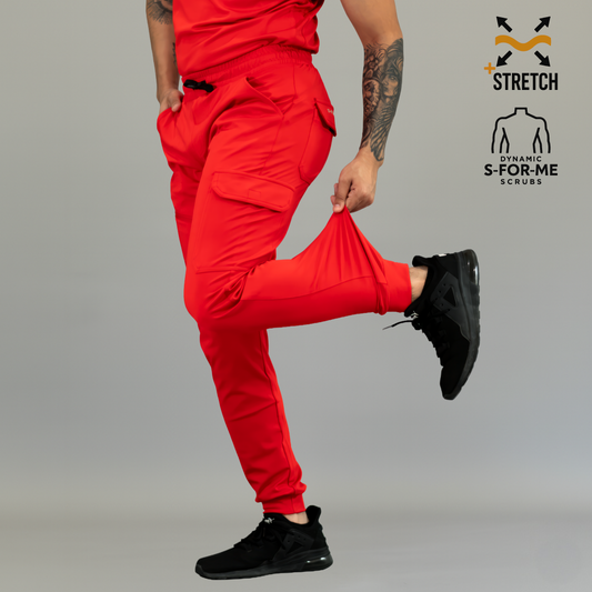 Men's Jogger 905 Red, Scrubs Super Stretch
