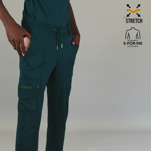 Men's Scrub Jogger Pants 901 Bottle Green Super Stretch