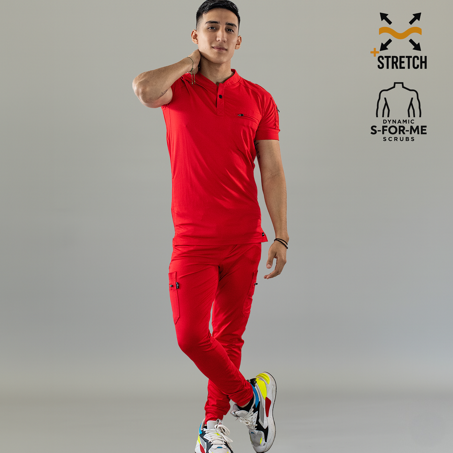 Men's Scrub Jogger Pants 901 Scarlet Flame