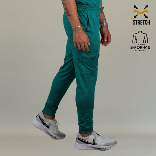 Men's Scrub Jogger Pants 901 Emerald Green Super Stretch