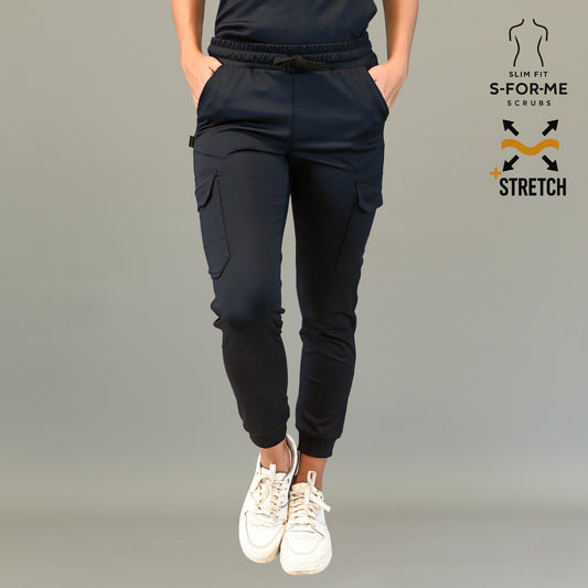 Women's Jogger Pants 910 Black, Super Stretch Scrubs