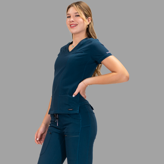 Women’s Waterproof 301 Corsair/Caribbean Blue Top, Scrubs style 301