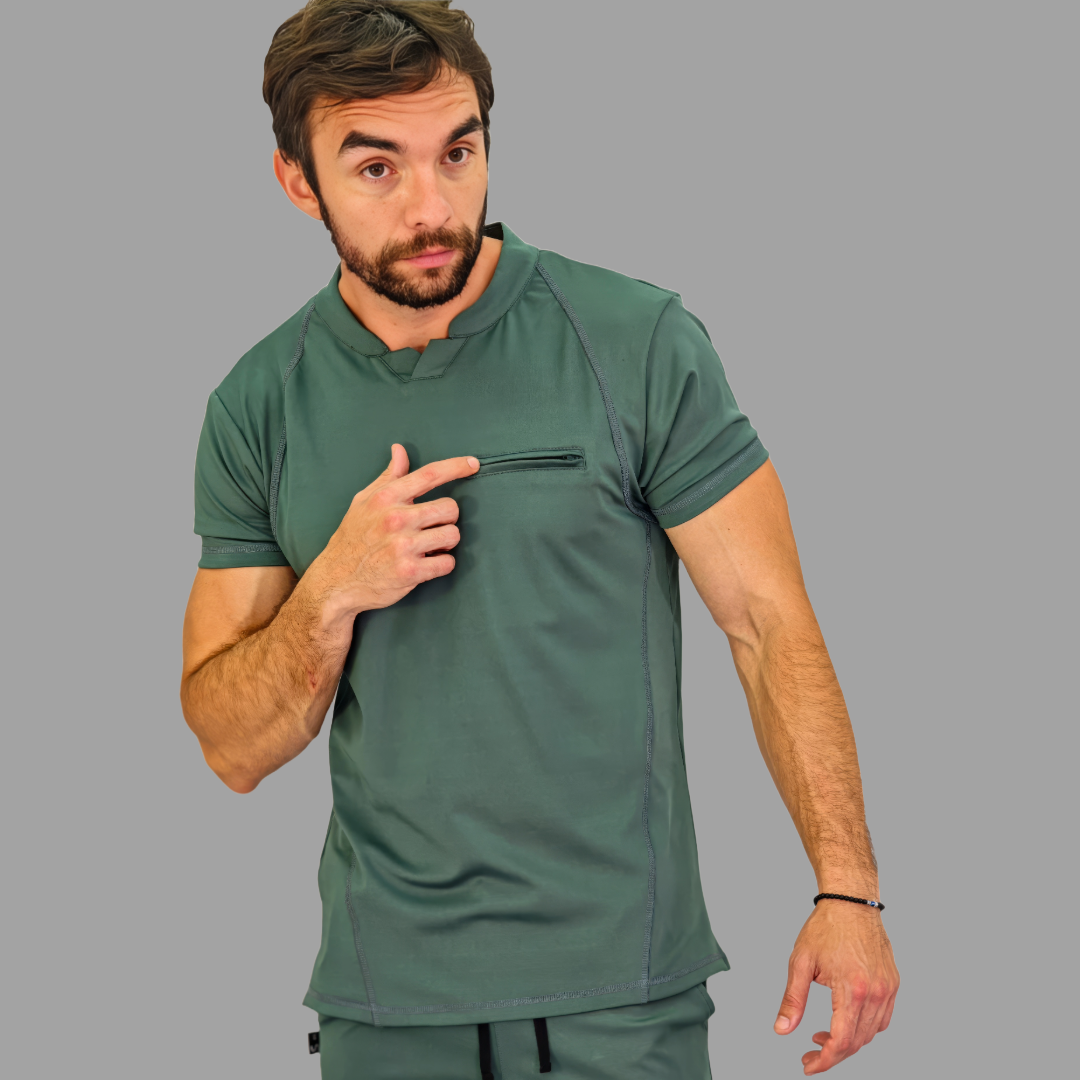 Men's Top 910 Jasper Green Super Stretch, Scrubs 910