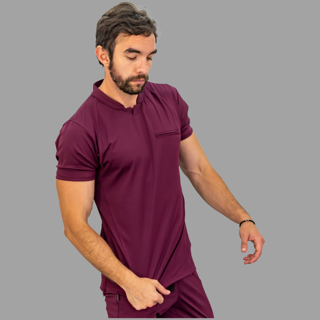Men's Top 910 Wine Super Stretch, Scrubs 910