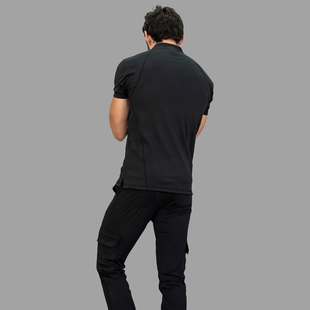 Men's Top 910 Black Super Stretch, Scrubs 910