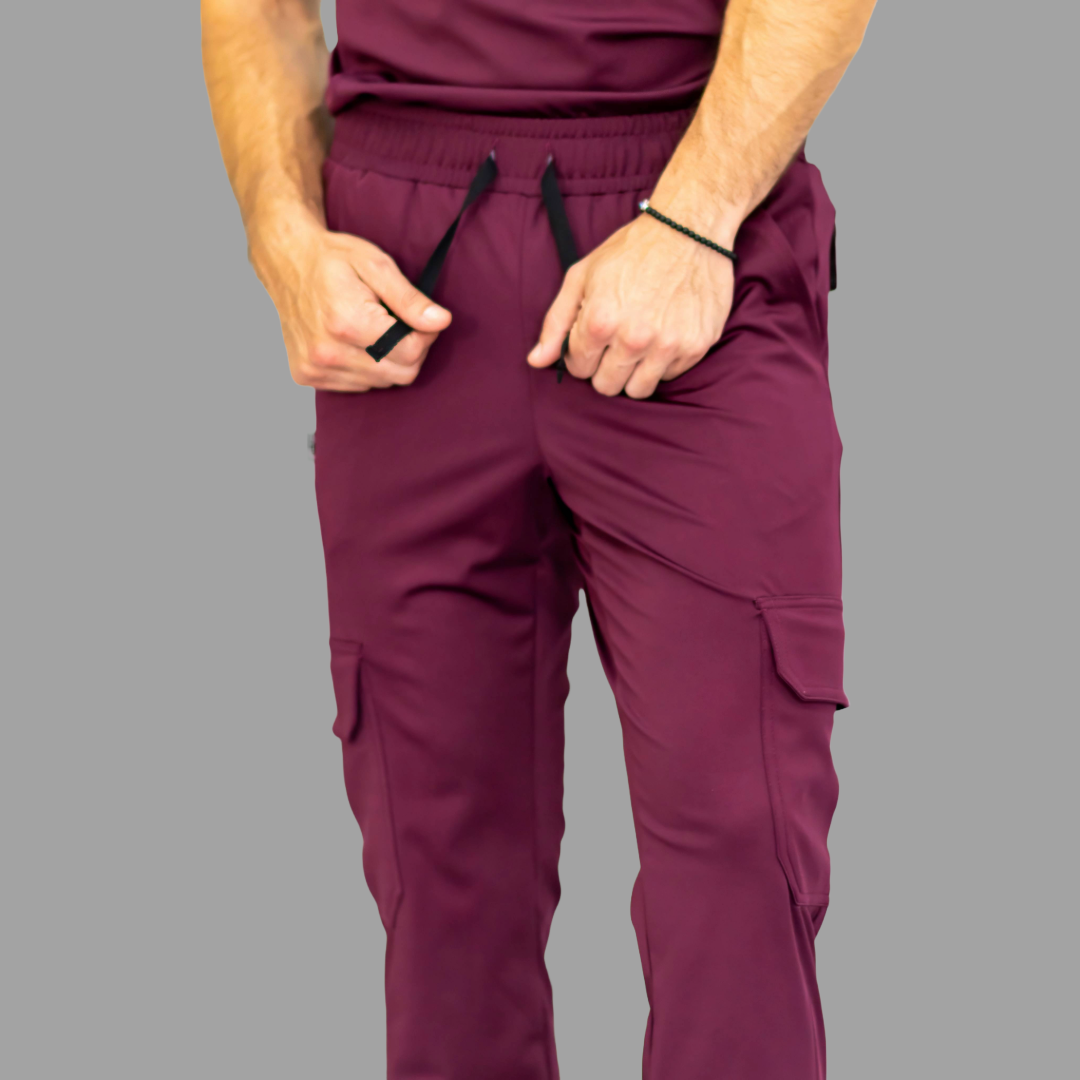 Men's Pants 910 Wine Super Stretch, Scrubs 910