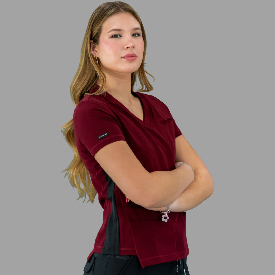 Women’s Waterproof 301 Burgundy/Black Top, Scrubs style 301