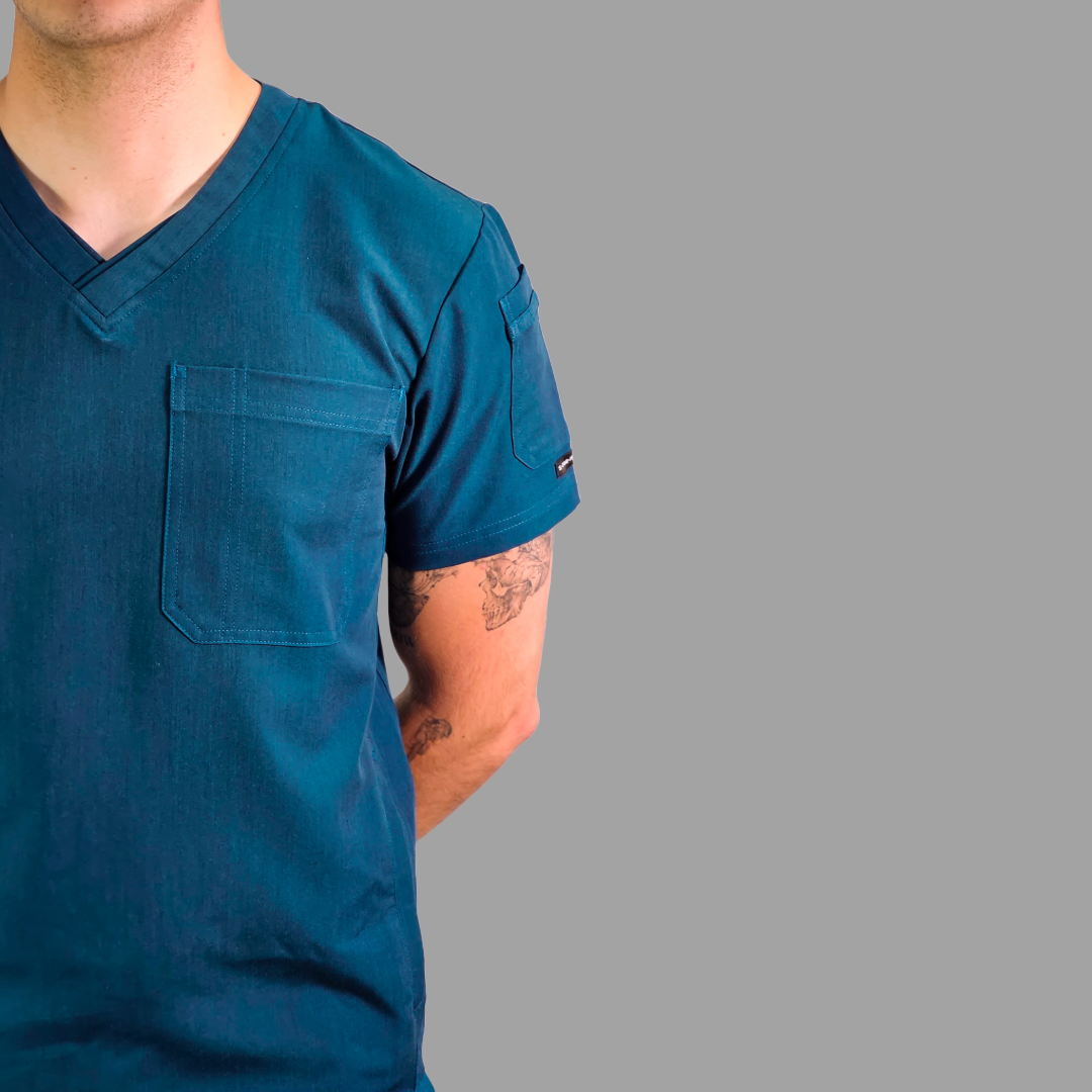 Men’s Waterproof Caribbean Blue Top, Scrubs style 300
