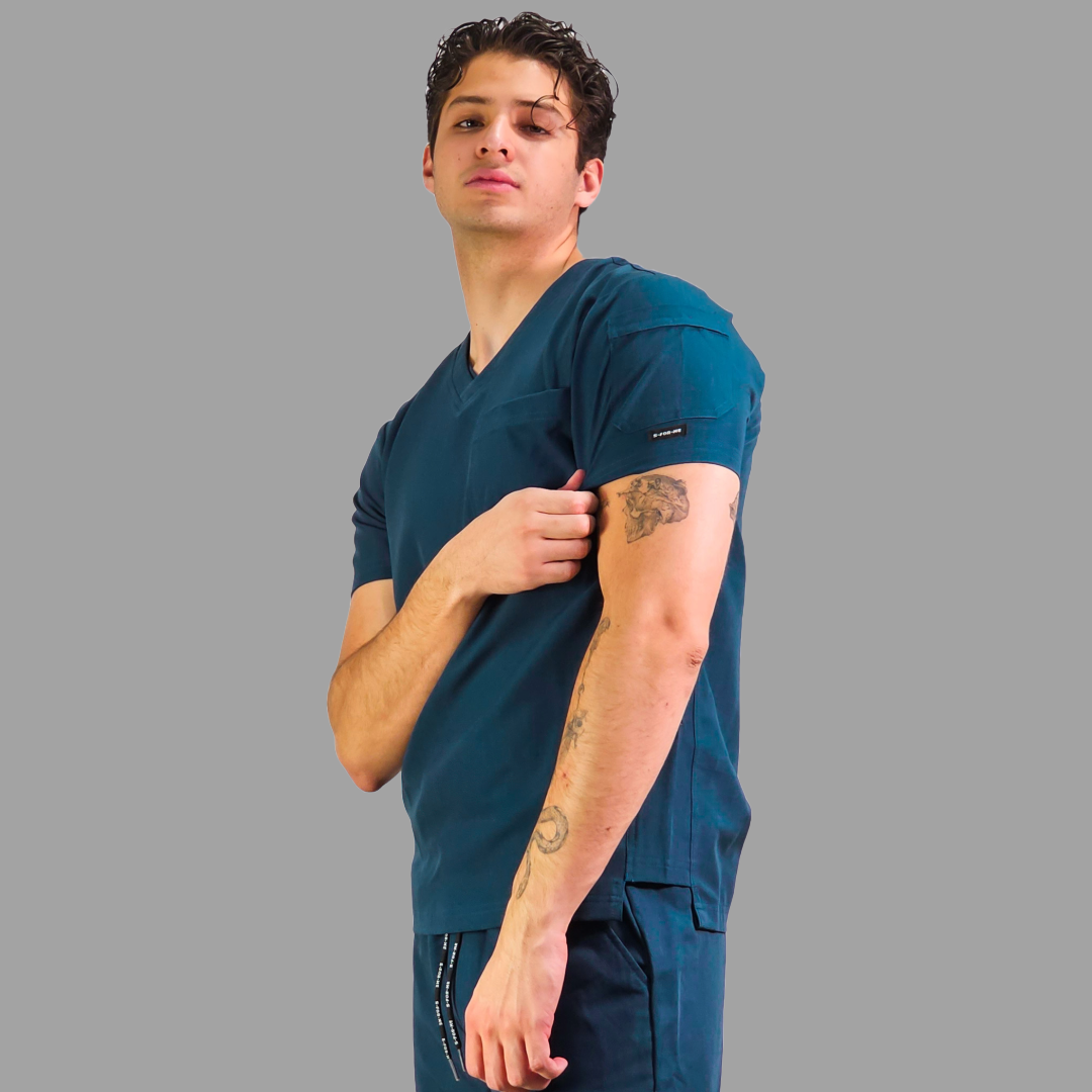 Men’s Waterproof Caribbean Blue Top, Scrubs style 300