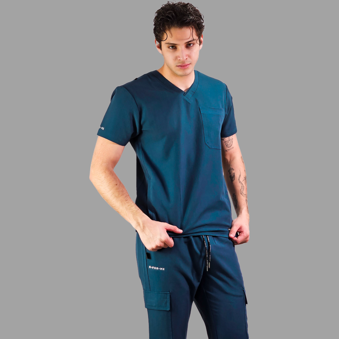 Men’s Waterproof Caribbean Blue Top, Scrubs style 300