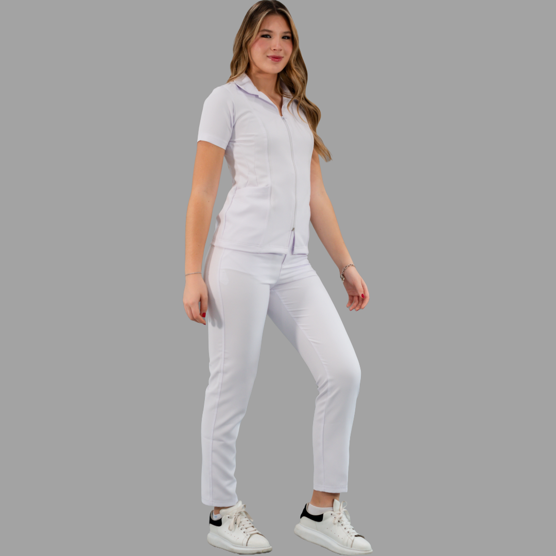 Women's Classical Alviero White Top
