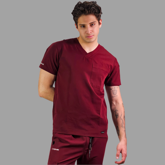 Men’s Scrub Top style 300 Burgundy