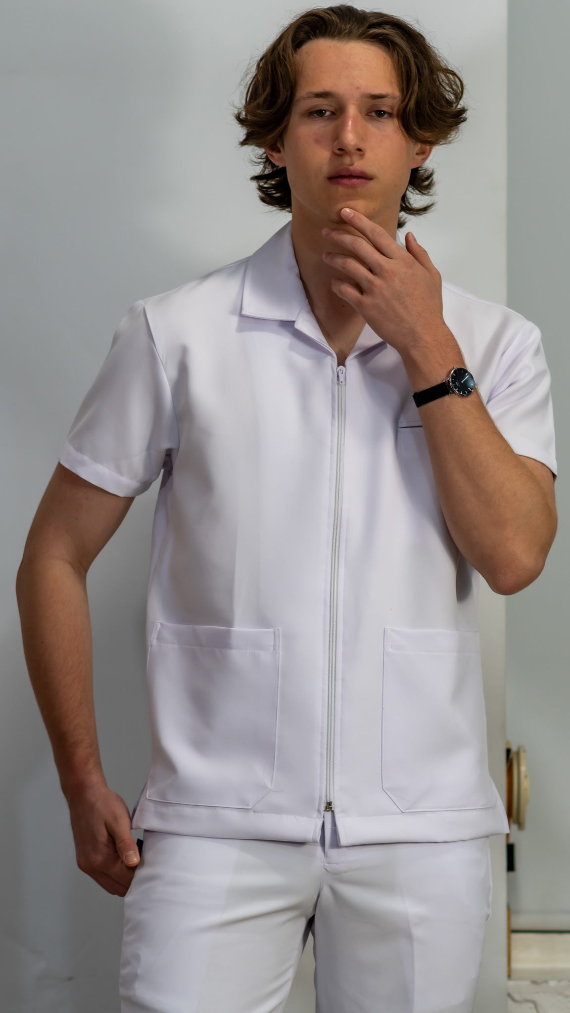 Men's Short Sleeve Sport Collar Top – S-FOR-ME Scrubs