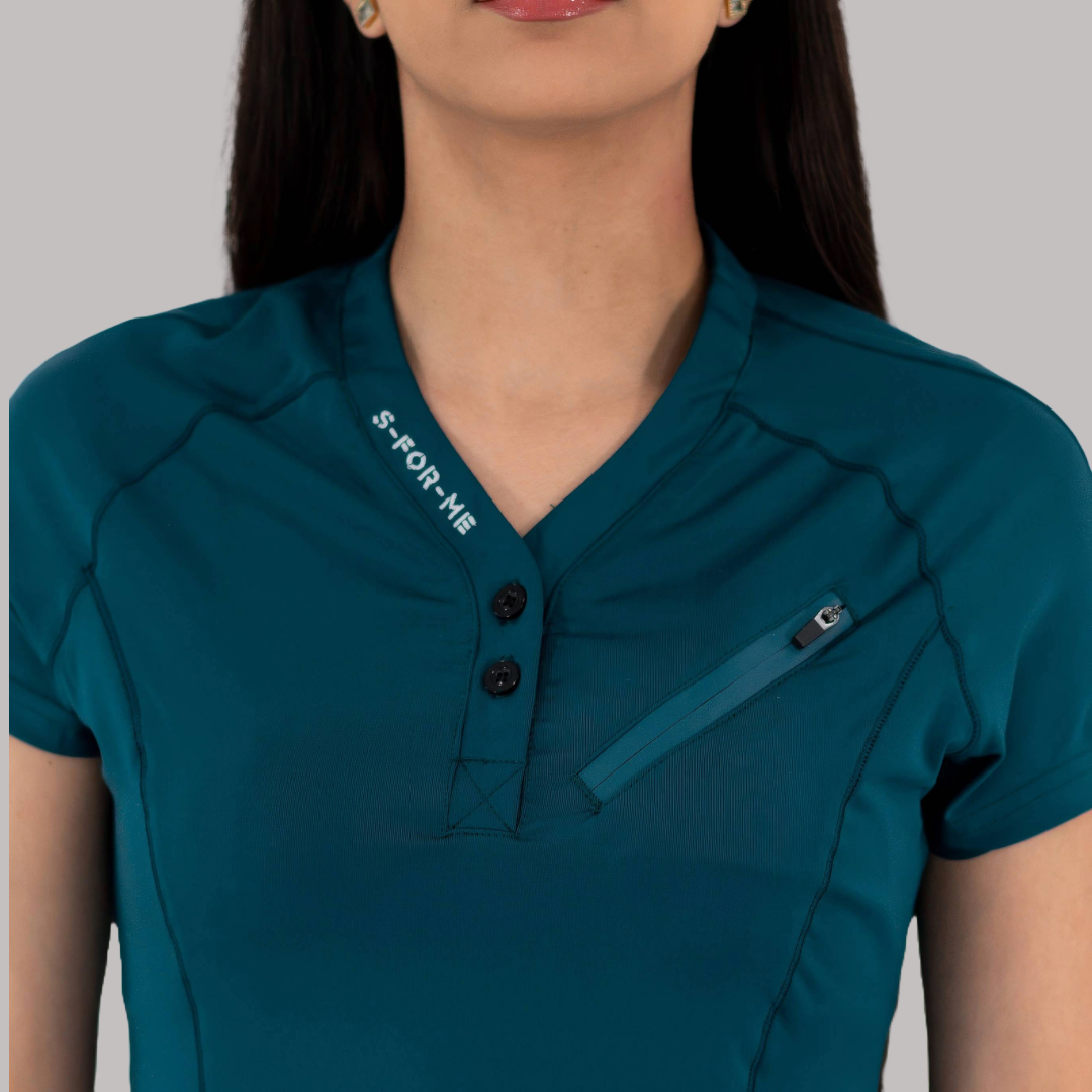 Women’s Top 905 Caribbean Blue, Super Stretch Scrubs