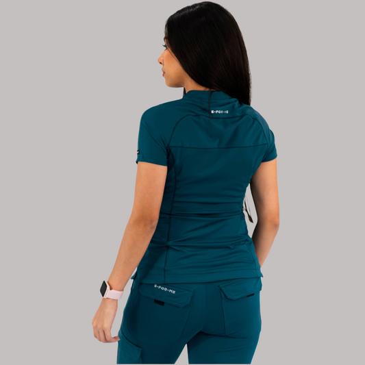 Women’s Top 905 Caribbean Blue, Super Stretch Scrubs
